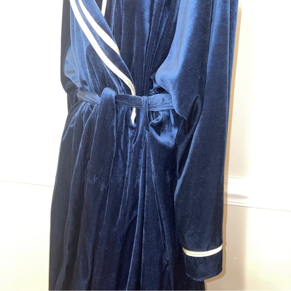 Woman’s Robe Velvet Vintage Cinema Etoile Dressing Gown Women’s Robe sz L Robe - Picture 6 of 16